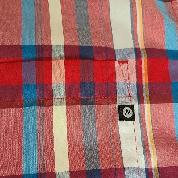 NEW! MARMOT Short Sleeves Plaid Shirt - Picture 8 of 10